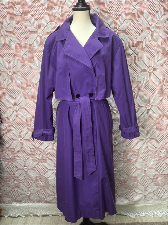 Jackets & Blazers - Vintage Northern Climate Purple Trench Coat Size 10